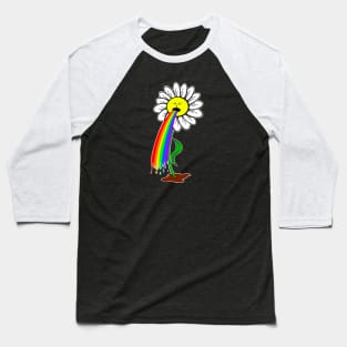 Rainbow Vomit Daisy Baseball T-Shirt